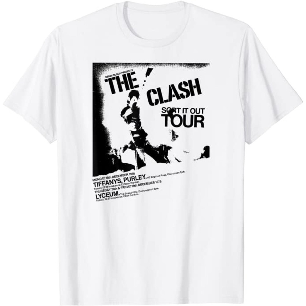 The Clash Sort It Out Tour Album Shirt Punk Rock Music Graphic Tee Fan - Picture 1 of 4
